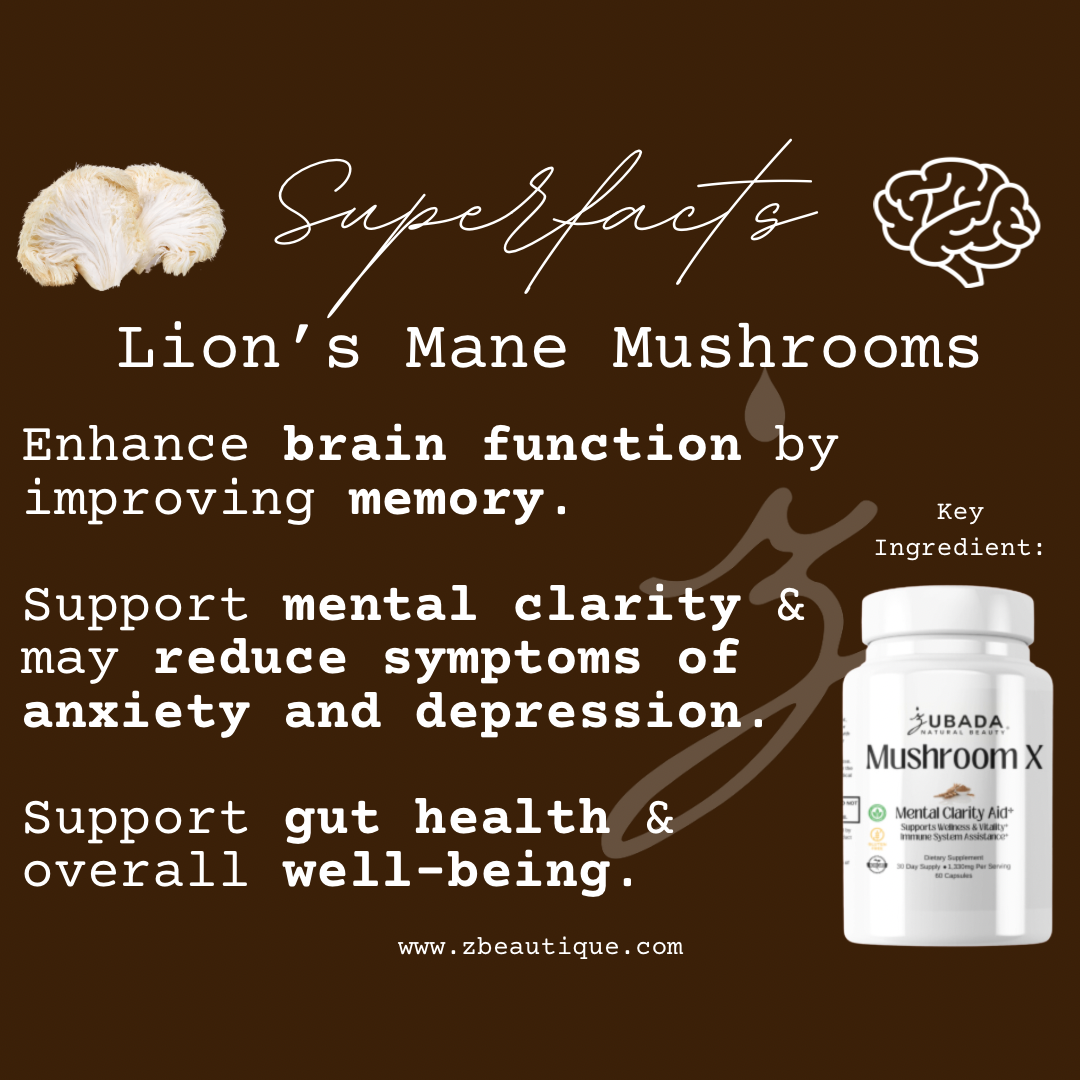 Zubada's Mushroom X: Mental Clarity Aid Supplement